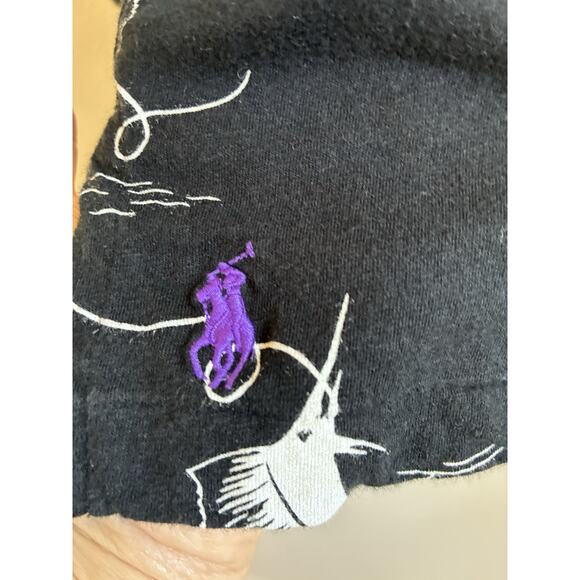 VTG 90s Polo Ralph Lauren Sailfish Shirt Mens 2XL Marlin Graphic Print Fish Polo - Picture 4 of 10